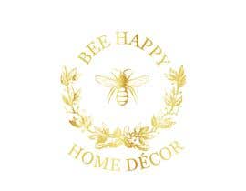 #122 dla Company Name:  Bee Happy Home
 
Description: Home Décor sales.
 
Items sold:  Home furnishings, décor, accessories, gifts and more
 
Would like a logo that would be more of an antique design with a bee and shaped round. przez joanarbailey