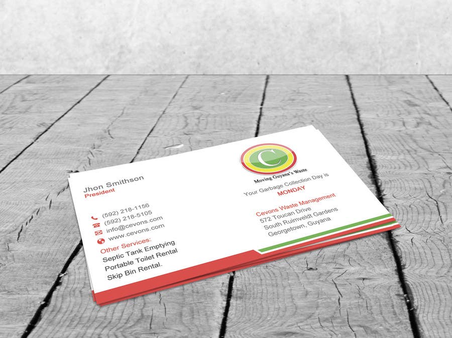 Contest Entry #47 for                                                 Design some Business Cards for Garbage Collection company
                                            