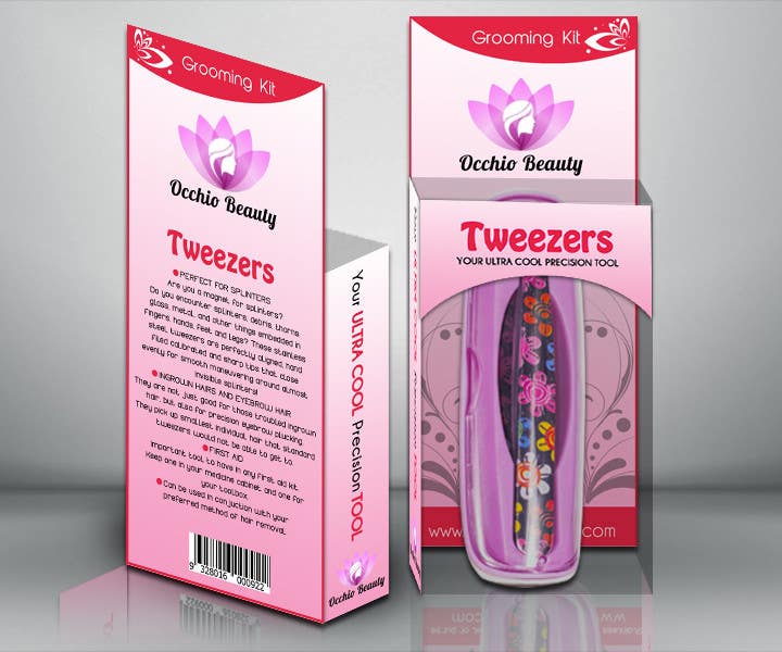 Kilpailutyö #24 kilpailussa                                                 Create Print and Packaging Designs for Occhio Beauty - Tweezers Box
                                            