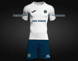 #1 para football shirt design - create a ghost mannequin example KIT LAUNCH (white shirt - navy blue shorts) de ProGraphics4u