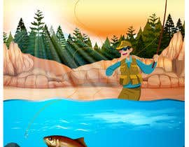 #34 for Illustrate fish (trout) under water with some humor by Karthikeyan1411
