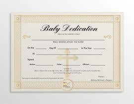 #23 para Baby Dedication Certificate por cosmoryal