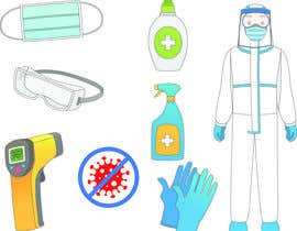 #25 para Design beautiful realistic PPE, Medical Workers, Medical Devices Vector illustration and icons de asa5693d76851272