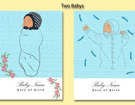 #67 untuk Illustrations of 2 children for birth poster oleh reepa