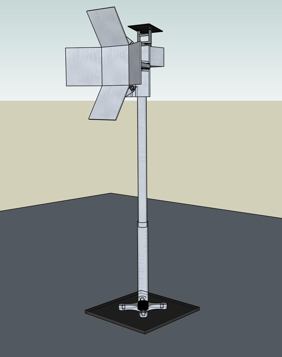 Tävlingsbidrag #1 för                                                 Do some 3D Modelling for a solar reflector with 4 panels
                                            