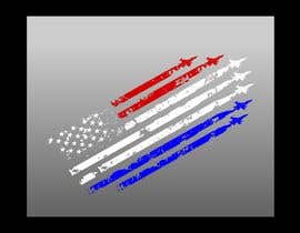 #127 za American flag with airplanes or rockets or both od Sico66