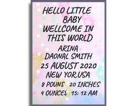#489 for Design Birth Poster (More than one winner will be chosen) by Hamidabegum12