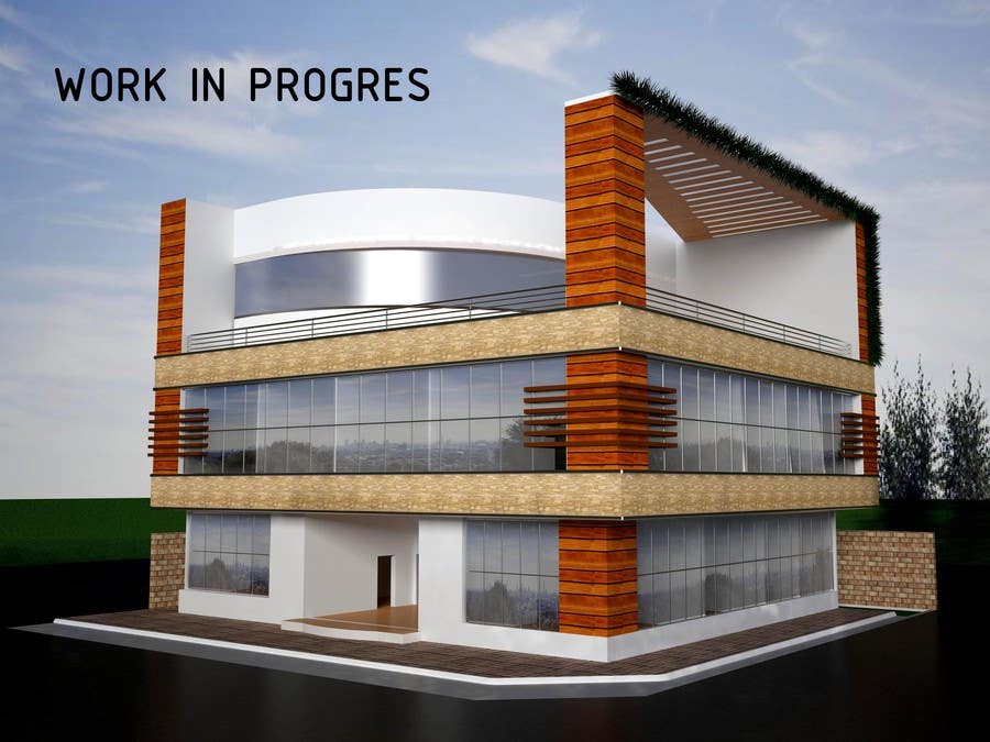 Entri Kontes #4 untuk                                                Elevations for an office building
                                            
