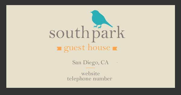 Kilpailutyö #9 kilpailussa                                                 Design a Logo/ Business card for South Park Guest House
                                            