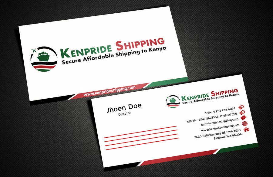 Konkurransebidrag #59 i                                                 Design some Business Card for shipping company
                                            