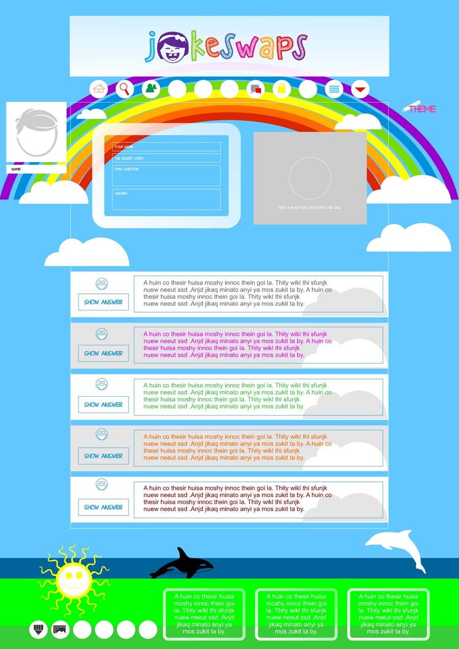 Penyertaan Peraduan #14 untuk                                                 Design a Website Mockup for Kids Social Media site
                                            