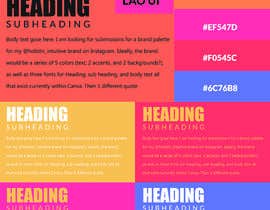 #16 para Color palette, heading, subheading and body text font and 5 instagram templates in Canva por MDJillur