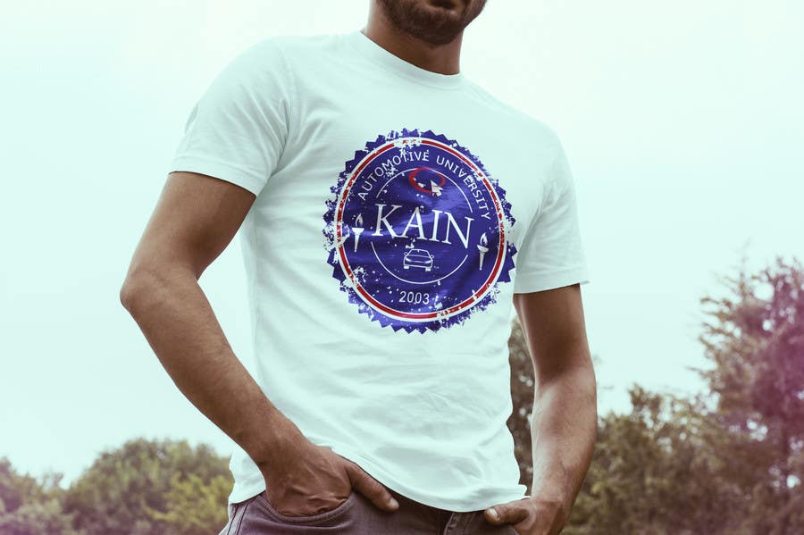 Příspěvek č. 30 do soutěže                                                 Design for a t-shirt for Kain University using our current logo in a distressed look
                                            