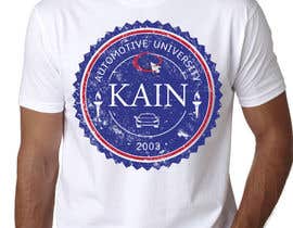 #38 para Design for a t-shirt for Kain University using our current logo in a distressed look de prodigitalart