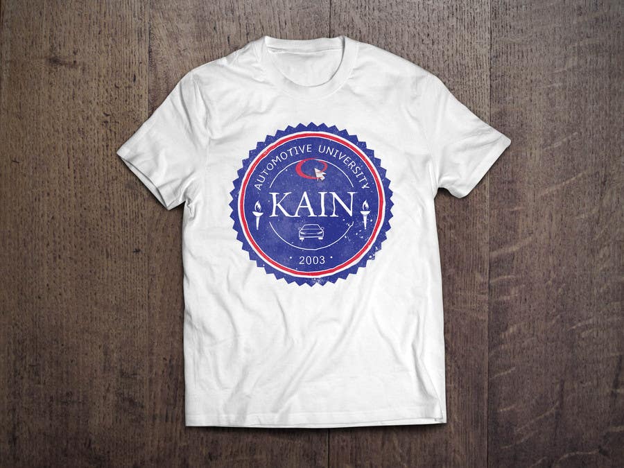 ผลงานการประกวด #19 สำหรับ                                                 Design for a t-shirt for Kain University using our current logo in a distressed look
                                            
