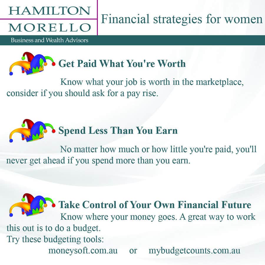 Contest Entry #3 for                                                 Financial strategies for women
                                            