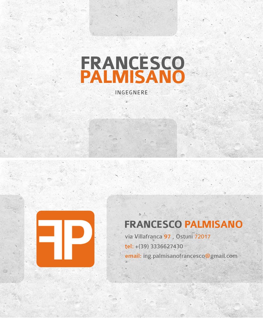 Konkurrenceindlæg #1 for                                                 Business Card Design for francesco palmisano ingegnere
                                            