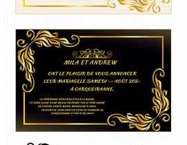 #21 untuk Französisches Design für Hochzeitseinladung wie Sie in Frankreich benutzt wird! oleh AbodySamy