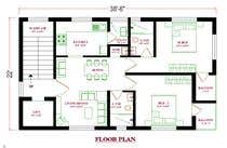 #34 para Floor plan design for 775 sqft home de archibyrka
