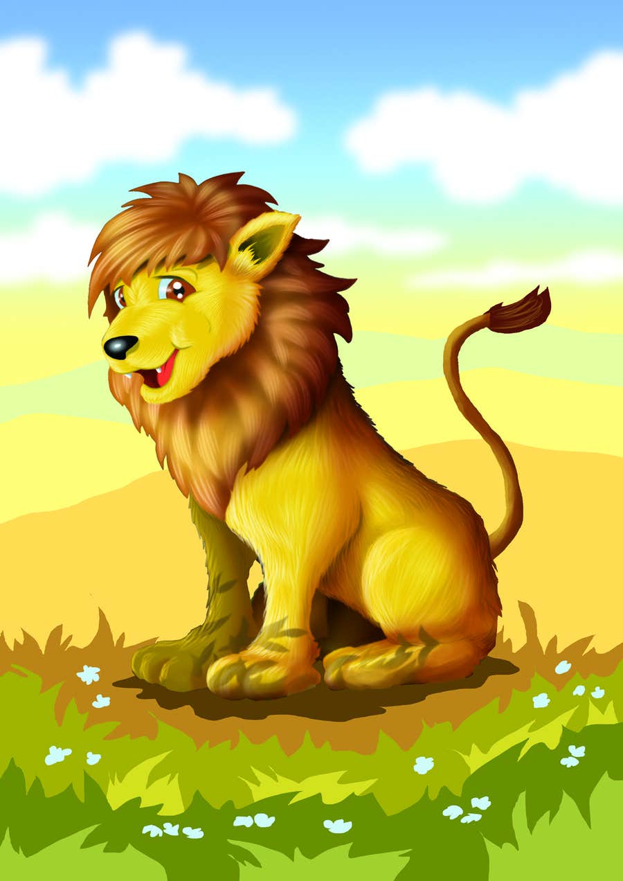 Proposition n°6 du concours                                                 A Children's picture of a Lion
                                            