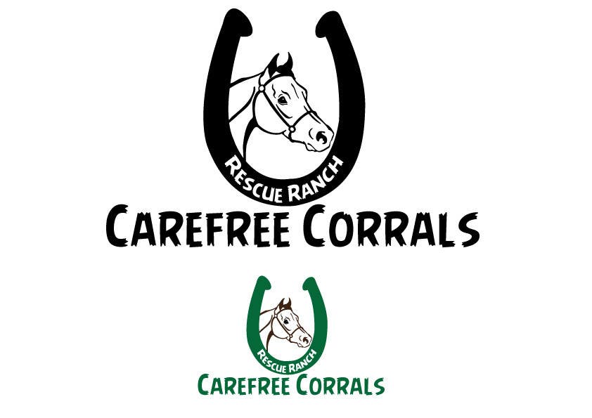 Natečajni vnos #6 za                                                 Logo Design for Carefree Corrals, a non-profit horse rescue.
                                            