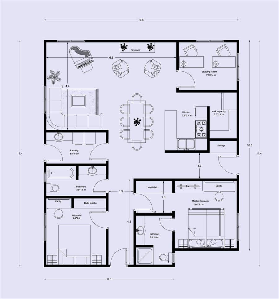 Kilpailutyö #29 kilpailussa                                                 Home Floor Plan
                                            