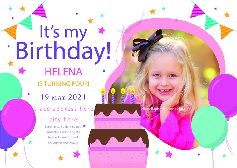 Contest Entry #424 for                                                 Child brithday party invitation
                                            