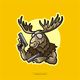 Wasilisho la Shindano #99 picha ya                                                     Undercover Moose Sticker
                                                