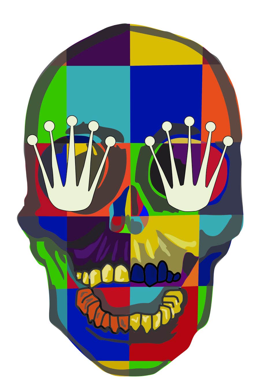 Proposition n°1 du concours                                                 Illustrate Skull POP ART design
                                            