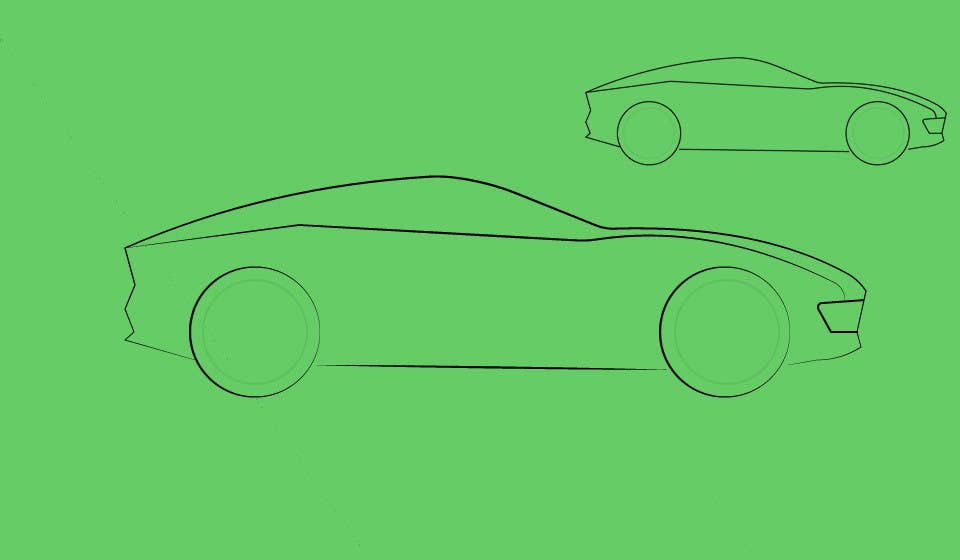 Penyertaan Peraduan #14 untuk                                                 Create an Outline sketch for a car as per given example
                                            