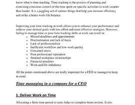 #6 para Write a 1,500-2,500 blog article on why timetracking is important for CEOs/senior managers por Johnjeffreypiris