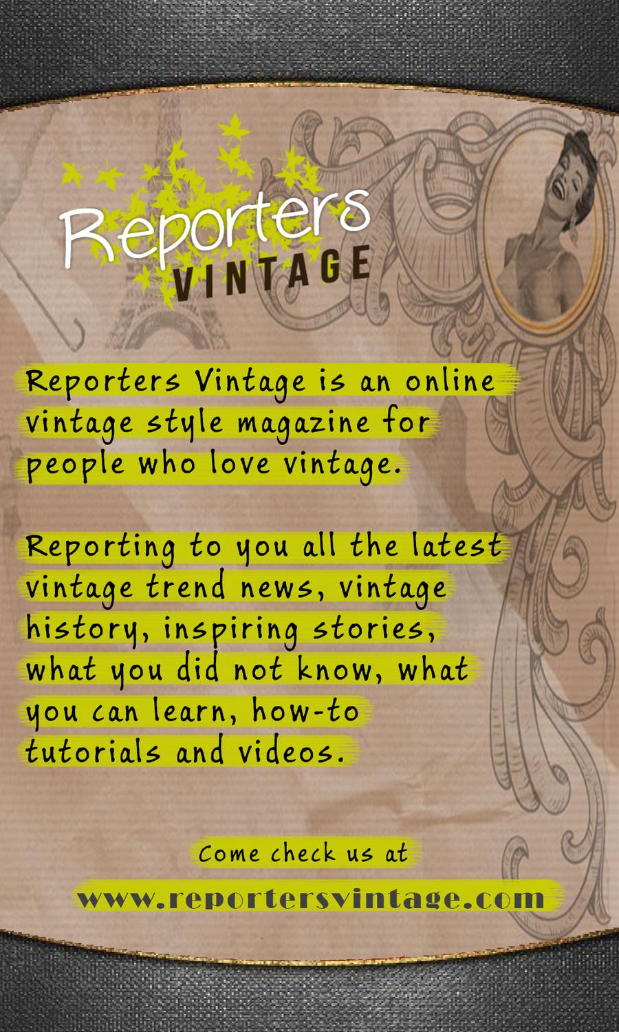 Konkurrenceindlæg #33 for                                                 Design Business Cards and Advertisement for Reporters Vintage
                                            