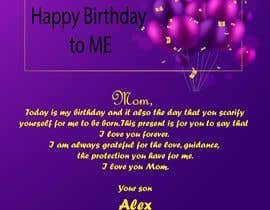 #53 untuk Desgin a card for Happy Birthday to Me oleh polynasrin89