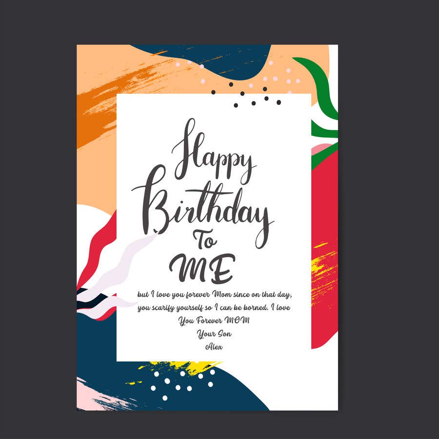 Penyertaan Peraduan #22 untuk                                                 Desgin a card for Happy Birthday to Me
                                            