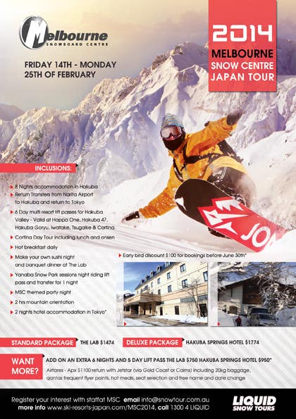 Participación en el concurso Nro.30 para                                                 Design a Flyer for Company Snow Tour
                                            