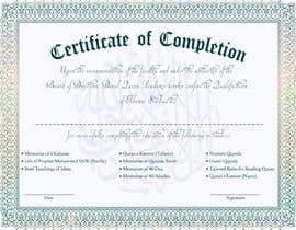 Nro 95 kilpailuun certificate design for islamic institute käyttäjältä akifzaman2603