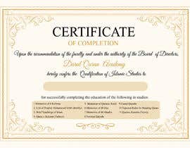 Nro 109 kilpailuun certificate design for islamic institute käyttäjältä hassanprint11