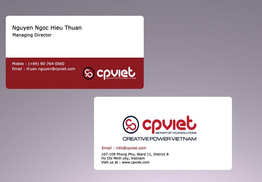 Konkurrenceindlæg #153 for                                                 Design some Business Cards for CPVIET
                                            