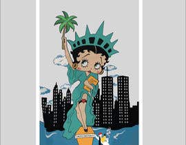#47 untuk Please RE-DRAW the example “BETTY BOOP LIBERTY NEW YORK” image using Adobe Illustrator or Photoshop. oleh zihannet