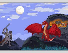 #20 untuk Pixel art of a warrior facing a dragon. oleh cpasundu1