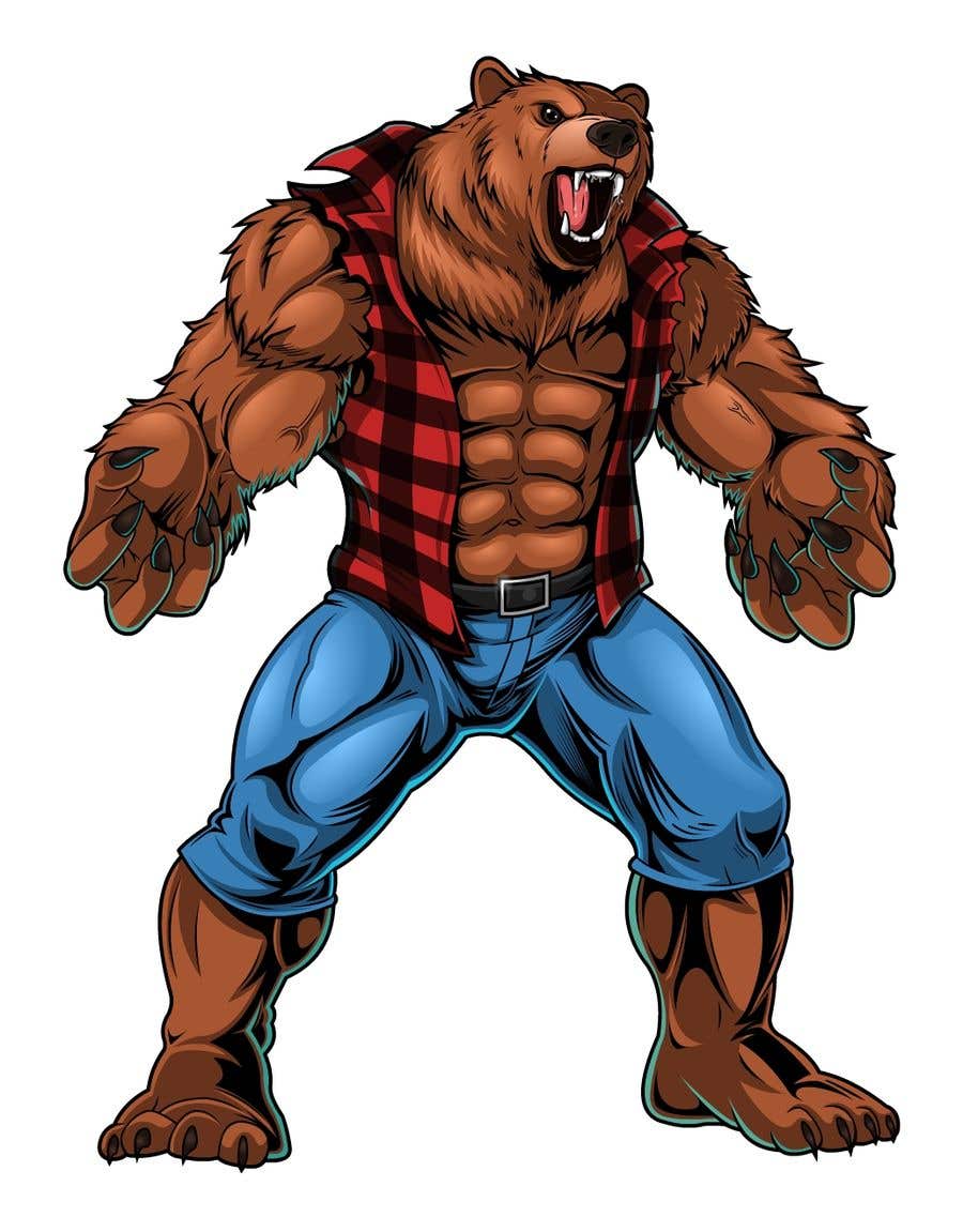 Kilpailutyö #81 kilpailussa                                                 Illustration of a muscle Bear
                                            