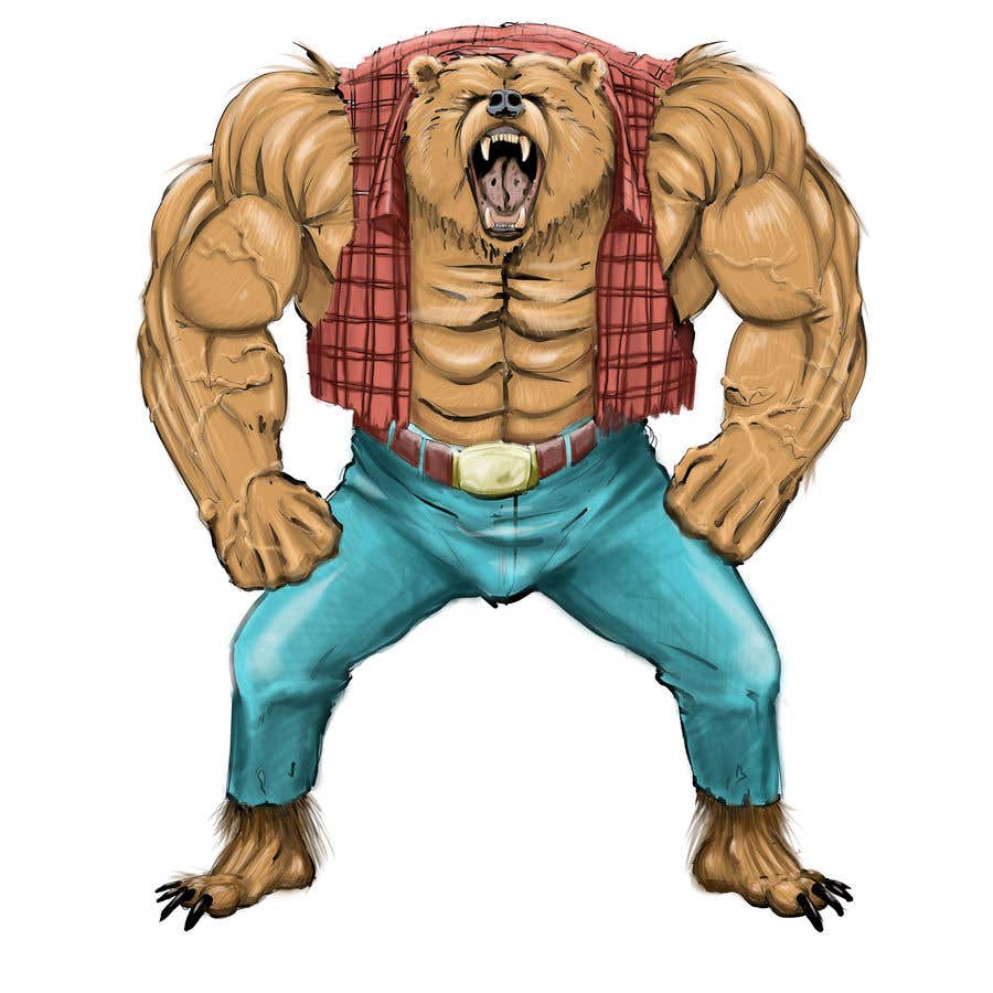 Contest Entry #65 for                                                 Illustration of a muscle Bear
                                            