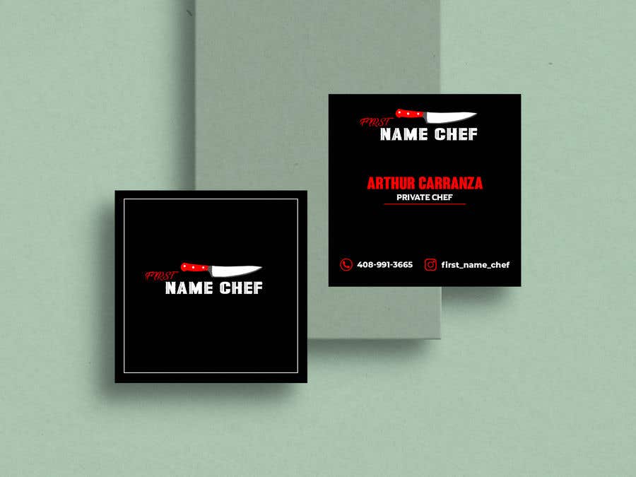 Penyertaan Peraduan #68 untuk                                                 Logo/Business Card design for a Chef using Tattoo Inspiration- Design must meet business card requirements on Moo's website - link below
                                            