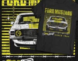#252 pentru Ford Mustang Sports Car T-Shirt Design de către SayemProdhan