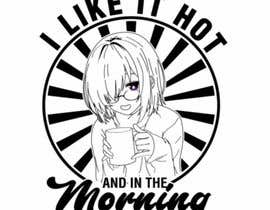 #68 za simple line art of two drawings must be cute &amp; sexy, 1 retro winking girl and 1 retro winking woman pop art style, drinking coffee. two separate designs od palash66