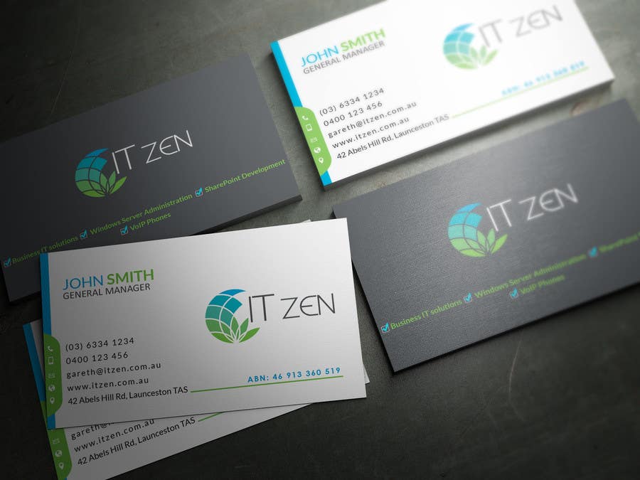 Kilpailutyö #43 kilpailussa                                                 Design some Business Cards for IT Zen
                                            