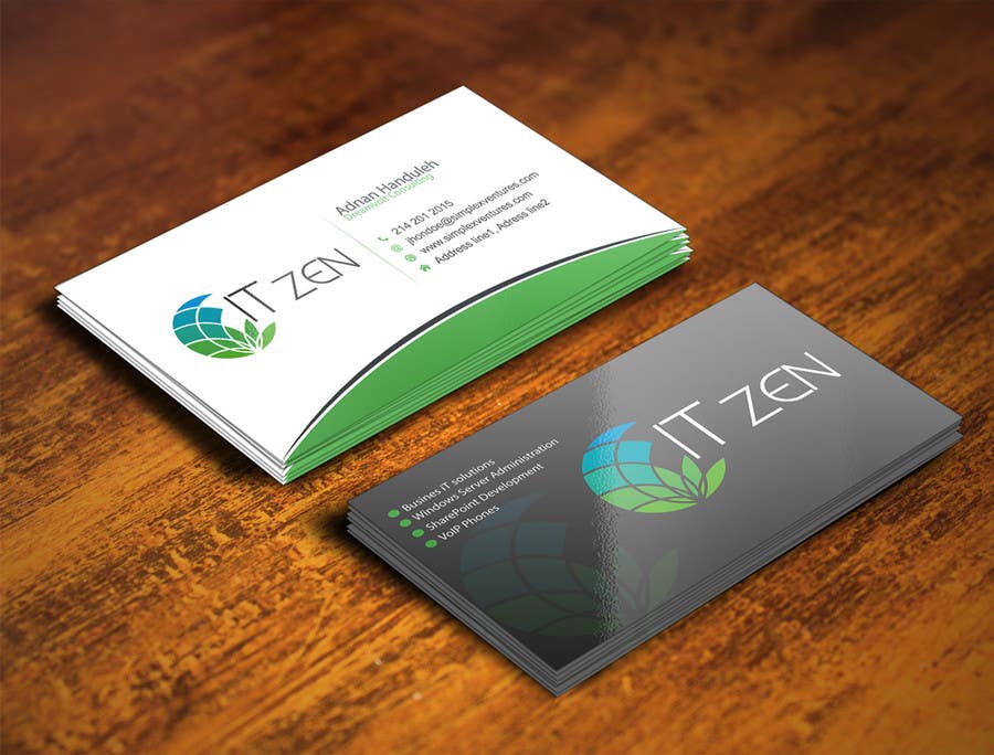Participación en el concurso Nro.87 para                                                 Design some Business Cards for IT Zen
                                            