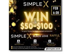 #57 pёr [Simple X Raffle] Make a flyer for a raffle/product soft launch nga JainDesigner571