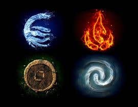 #38 untuk Design 4 element logos (fire, water, cyclone, and earth) oleh rushibinnar007