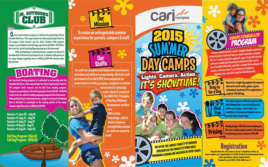 Proposition n°30 du concours                                                 Design a Fun Daycamp brochure themed around 'SHOWTIME'
                                            